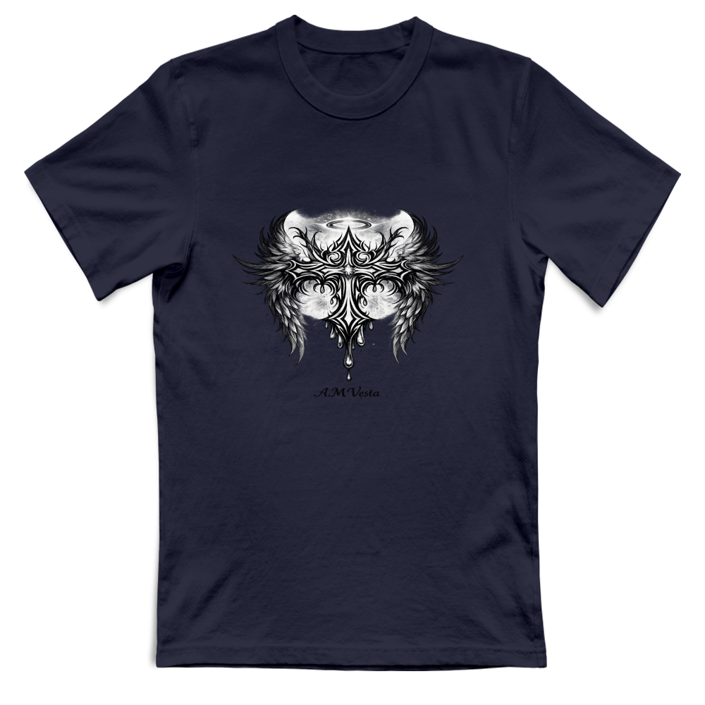 T-Shirt Unisex Angeli - Design Esclusivo A.M Vesta | Streetwear Premium | A.M Vesta | navy