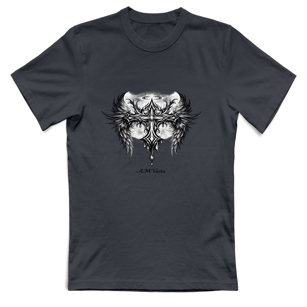 T-Shirt Unisex Angeli - Design Esclusivo A.M Vesta | Streetwear Premium | A.M Vesta | darkgrey