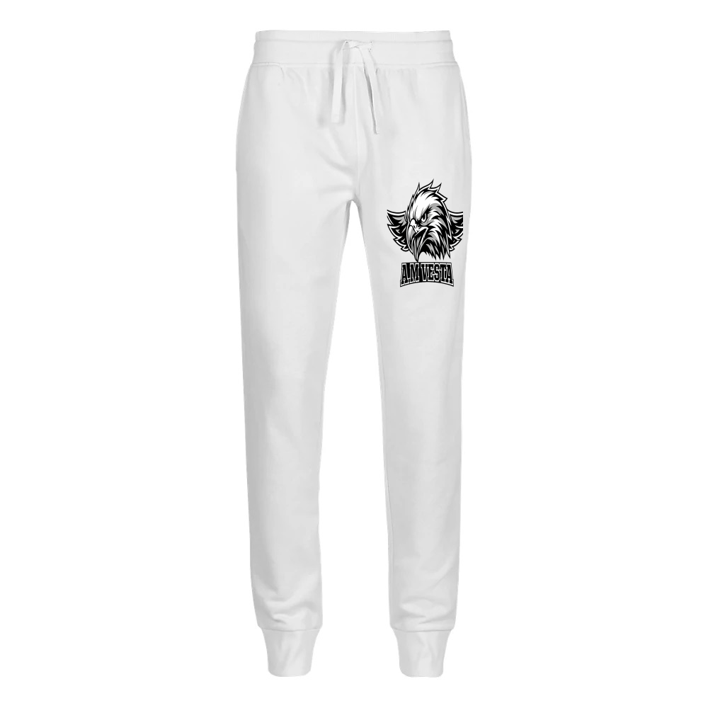 Pantalone Tuta Unisex Logo A.M Vesta - Slim Fit 4 Colori - Design Esclusivo | Streetwear Premium | A.M Vesta | white