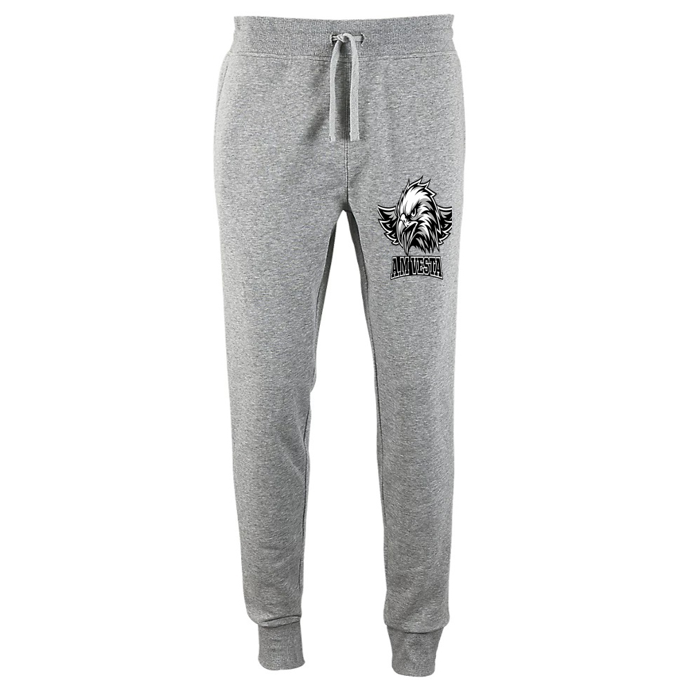 Pantalone Tuta Unisex Logo A.M Vesta - Slim Fit 4 Colori - Design Esclusivo | Streetwear Premium | A.M Vesta | heathergrey