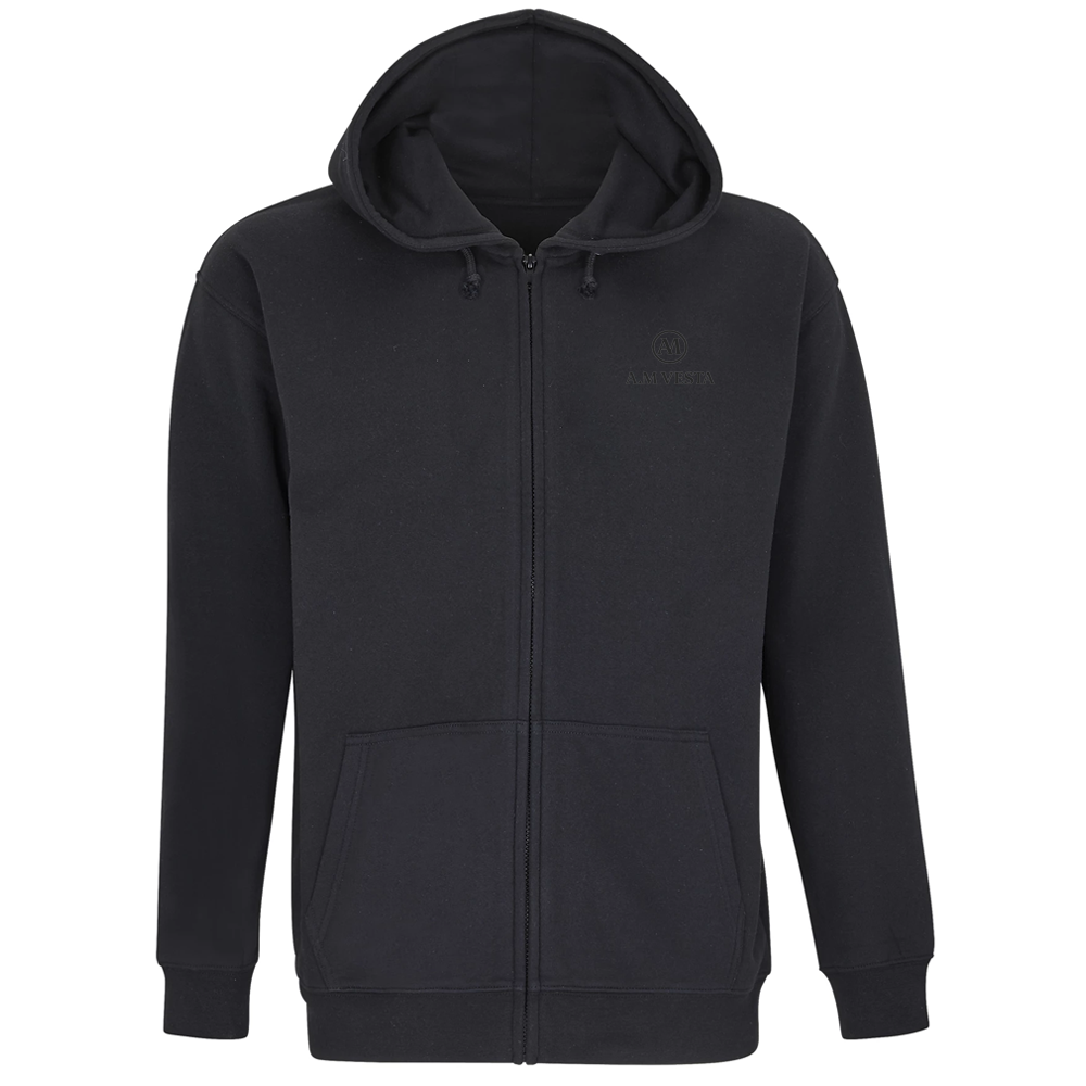 Felpa Premium con Cappuccio e Zip Unisex - A.M Vesta. | Streetwear Premium | A.M Vesta | black