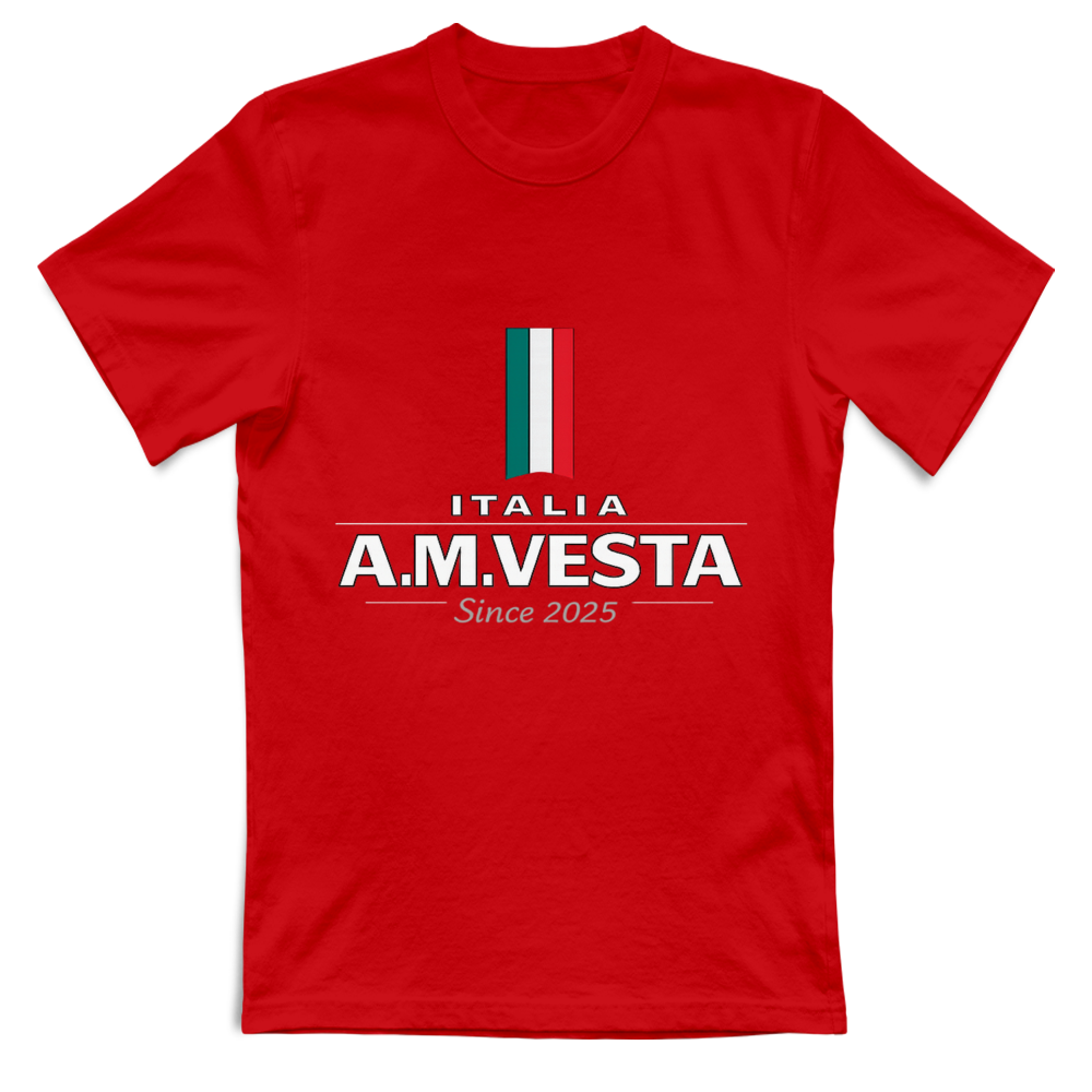 T-Shirt Unisex Italia - Design Esclusivo A.M Vesta | Streetwear Premium | A.M Vesta | red
