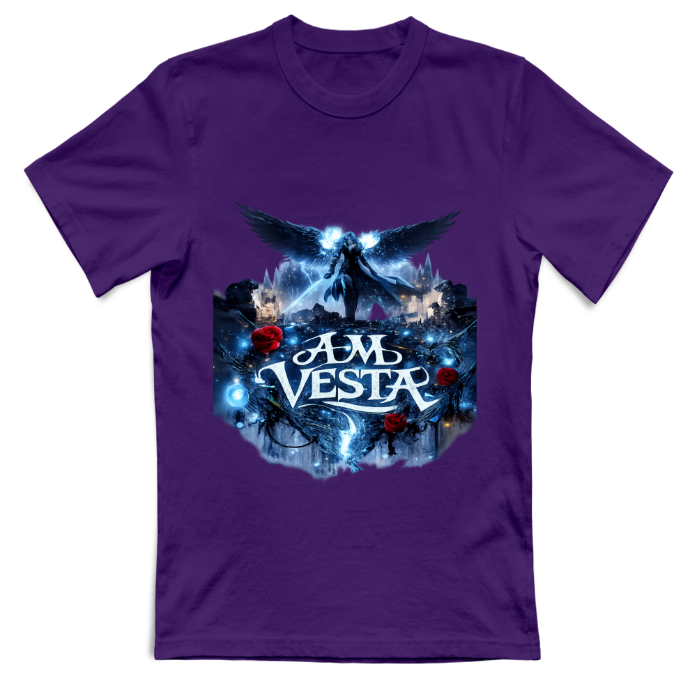 T-Shirt Unisex Angelo tra le Rose - Design Esclusivo A.M Vesta | Streetwear Premium | A.M Vesta | deepberry