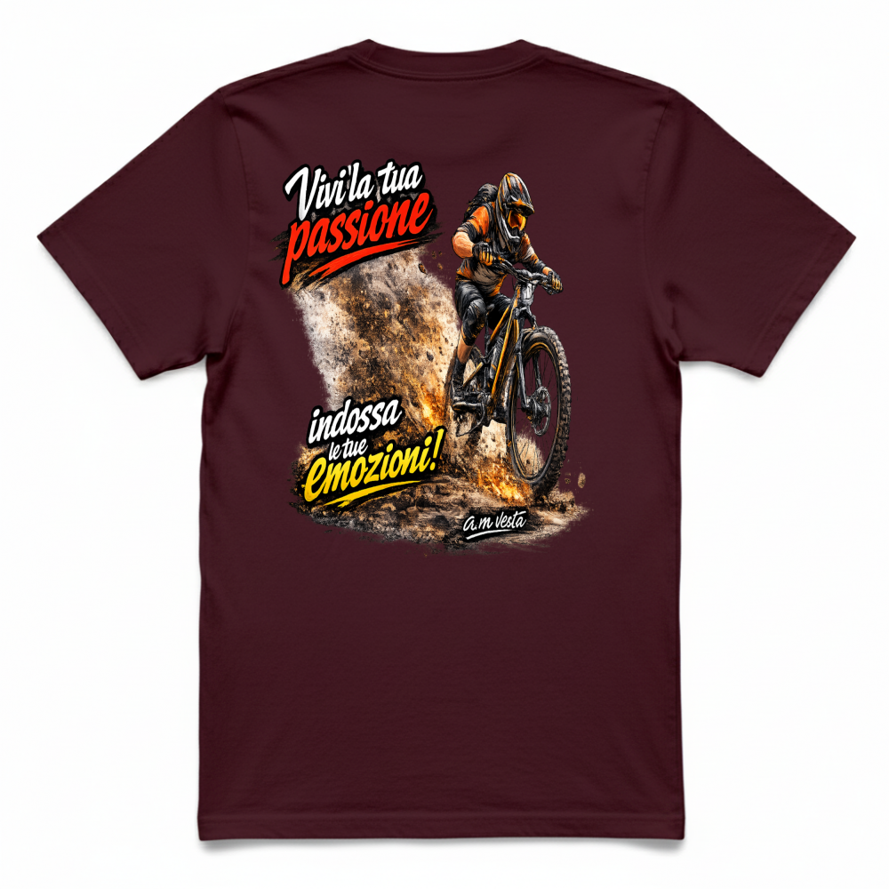 T-Shirt Unisex vivi la tua passione in bici design a.m vesta | Streetwear Premium | A.M Vesta |