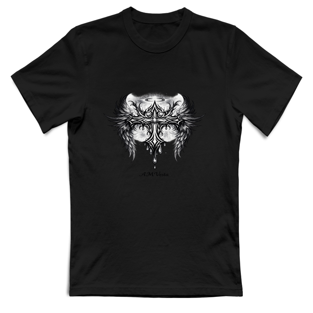 T-Shirt Unisex Angeli - Design Esclusivo A.M Vesta | Streetwear Premium | A.M Vesta | black