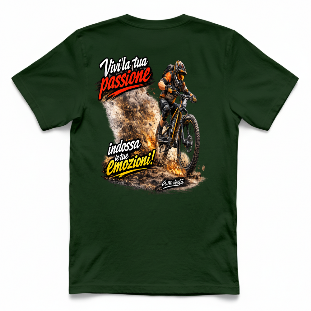 T-Shirt Unisex vivi la tua passione in bici design a.m vesta | Streetwear Premium | A.M Vesta |