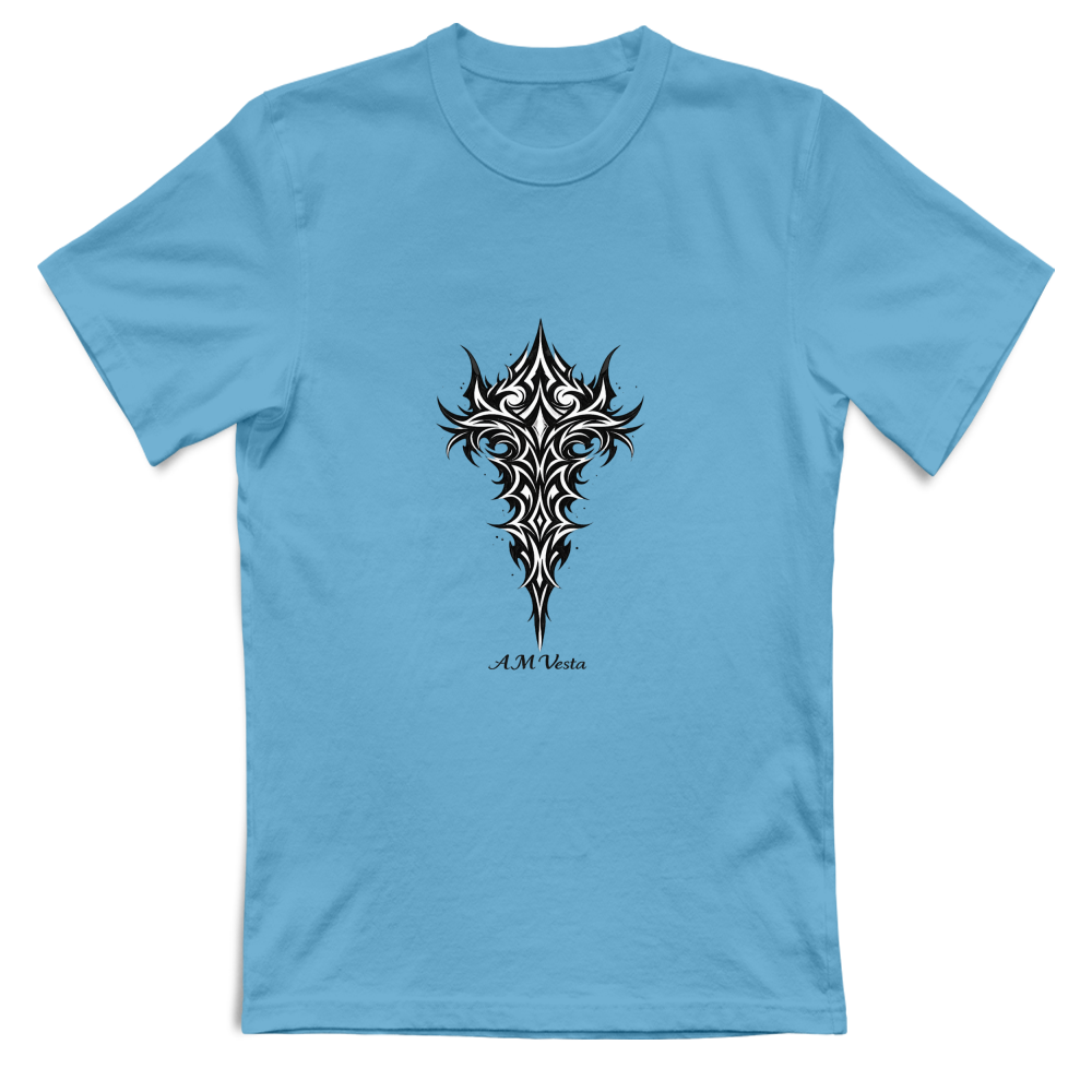 T-Shirt Unisex Tribal - Design Esclusivo A.M Vesta | Streetwear Premium | A.M Vesta | lightblue