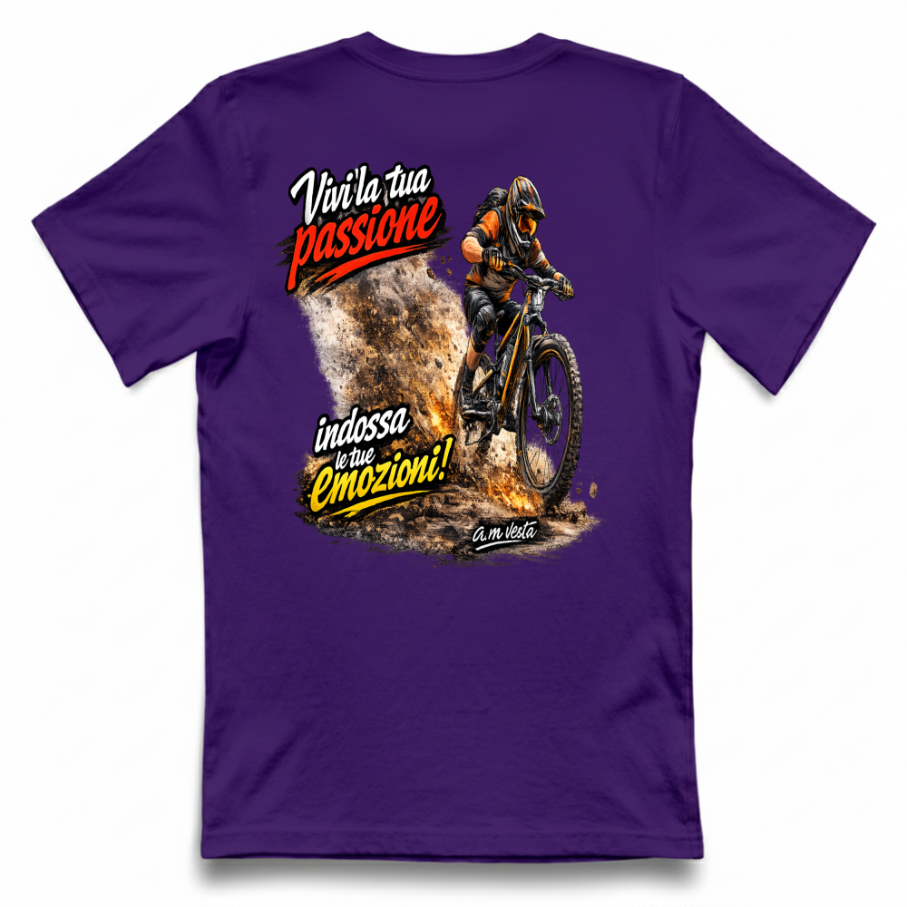 T-Shirt Unisex vivi la tua passione in bici design a.m vesta | Streetwear Premium | A.M Vesta |