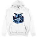 Felpa Unisex con Cappuccio Angelo tra le Rose - Design Esclusivo A.M Vesta | Streetwear Premium | A.M Vesta | white