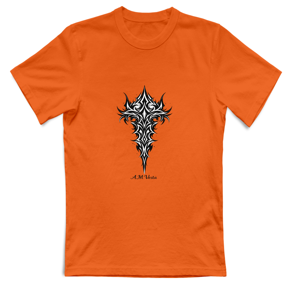T-Shirt Unisex Tribal - Design Esclusivo A.M Vesta | Streetwear Premium | A.M Vesta | neonorange