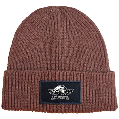 Berretto Beanie Unisex Premium Logo A.M Vesta - 4 Colori - Design Esclusivo | Streetwear Premium | A.M Vesta | brown T.U.