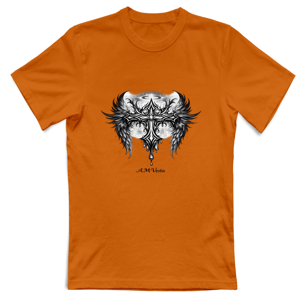 T-Shirt Unisex Angeli - Design Esclusivo A.M Vesta | Streetwear Premium | A.M Vesta | orange