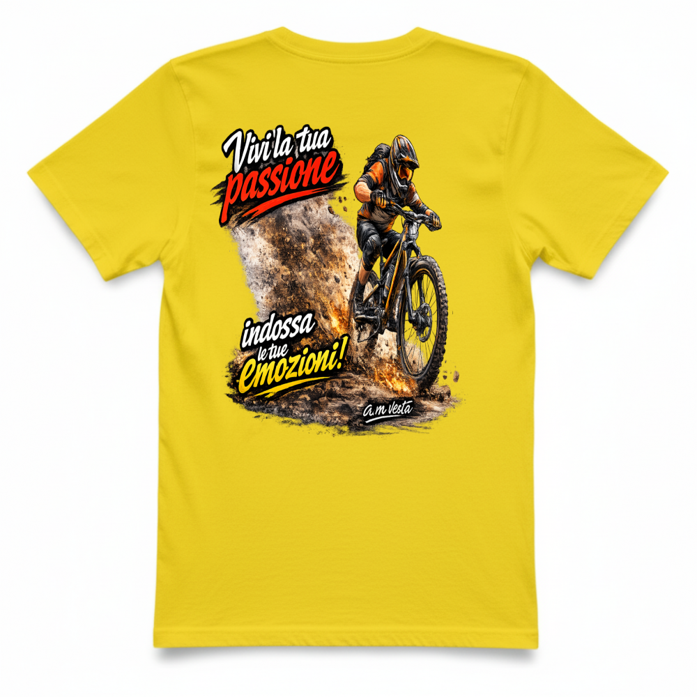 T-Shirt Unisex vivi la tua passione in bici design a.m vesta | Streetwear Premium | A.M Vesta |
