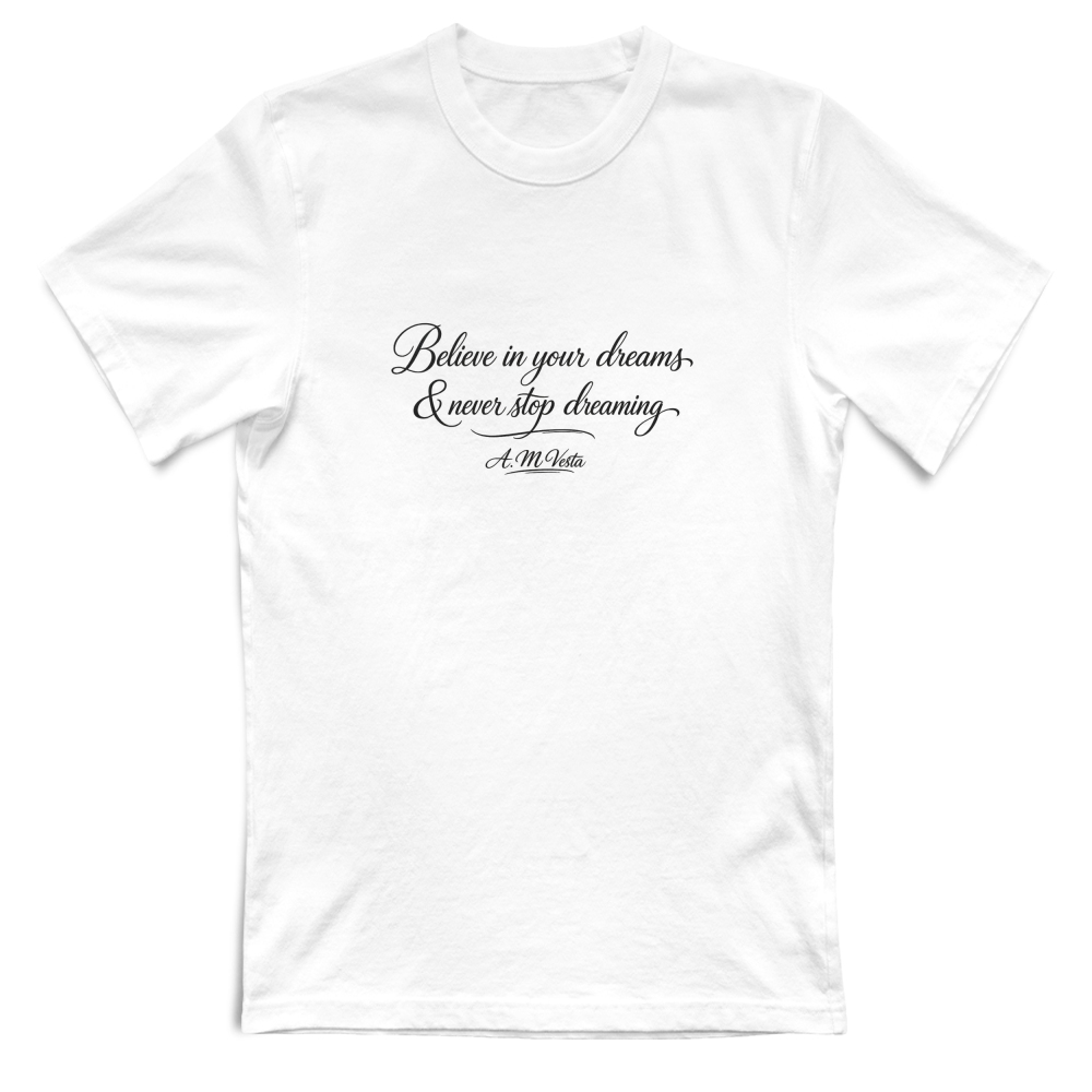 T-Shirt Unisex Streetwear con Scritta Motivazionale – A.M Vesta | Streetwear Premium | A.M Vesta | white