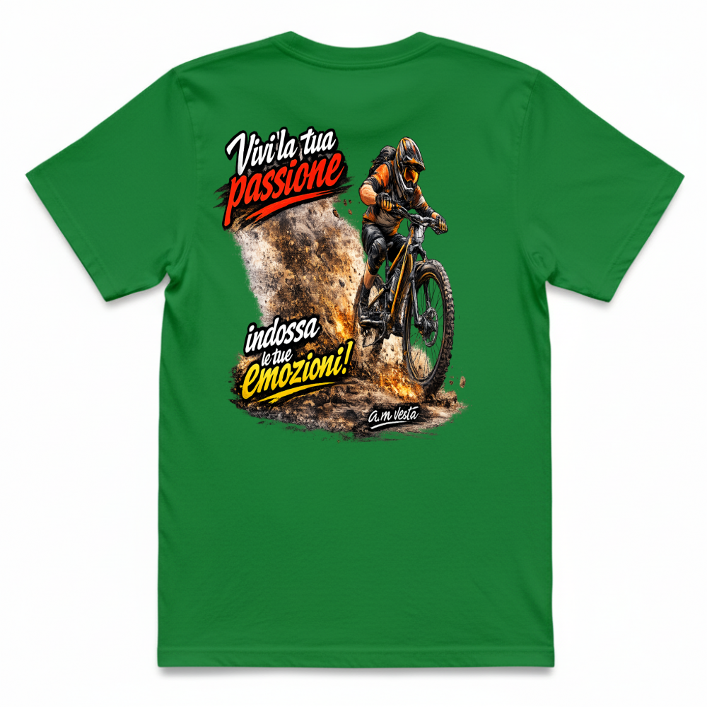T-Shirt Unisex vivi la tua passione in bici design a.m vesta | Streetwear Premium | A.M Vesta |