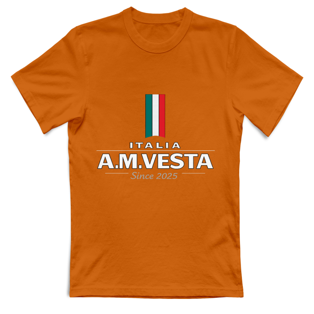 T-Shirt Unisex Italia - Design Esclusivo A.M Vesta | Streetwear Premium | A.M Vesta | orange
