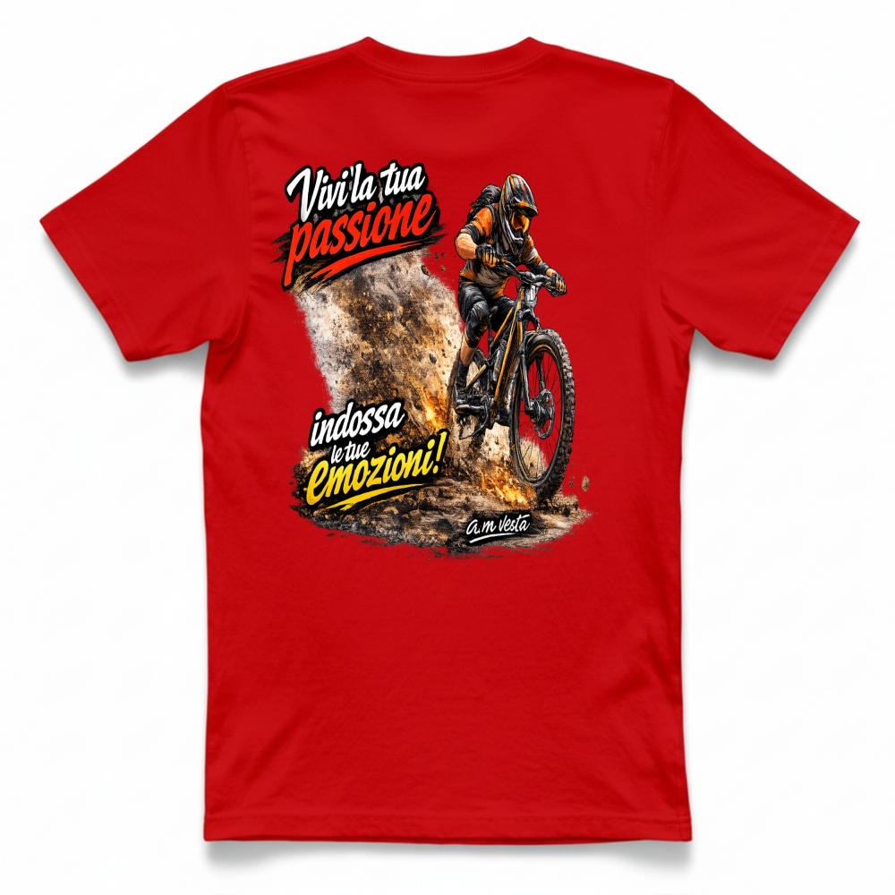 T-Shirt Unisex vivi la tua passione in bici design a.m vesta | Streetwear Premium | A.M Vesta |