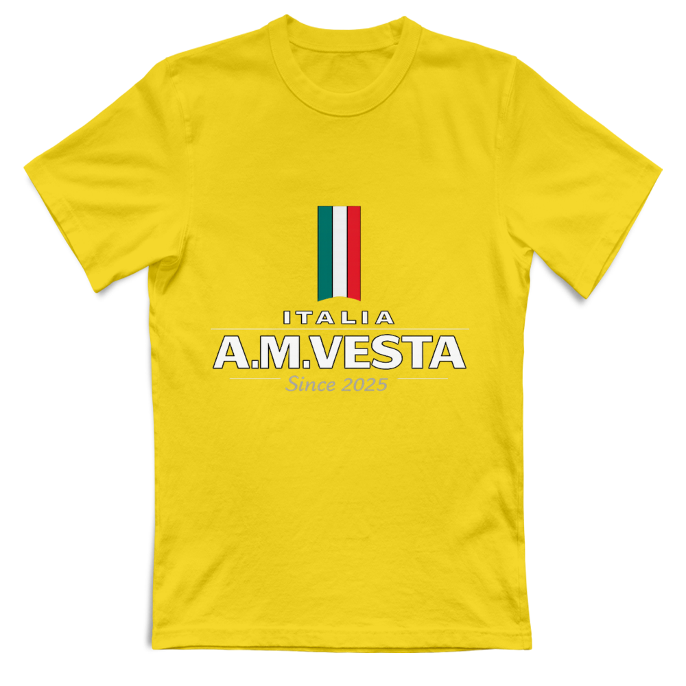 T-Shirt Unisex Italia - Design Esclusivo A.M Vesta | Streetwear Premium | A.M Vesta | yellow