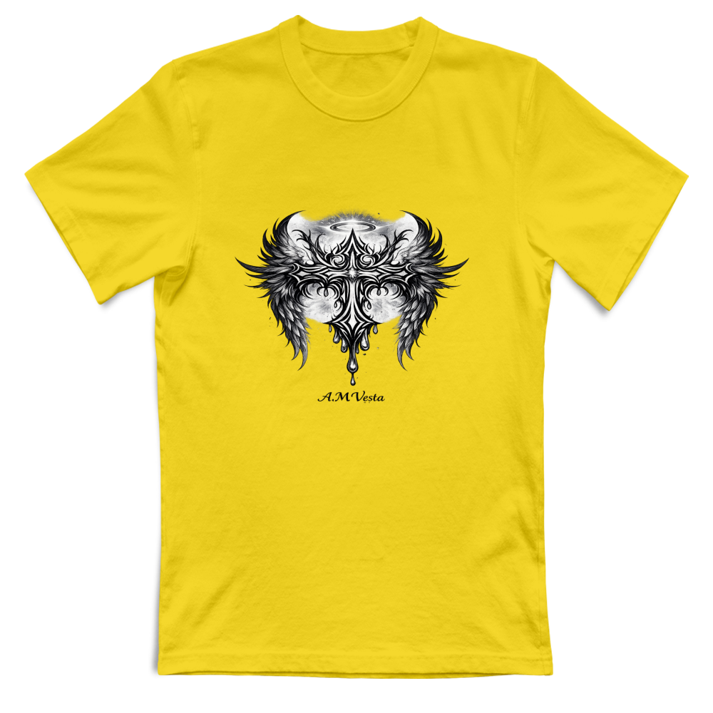 T-Shirt Unisex Angeli - Design Esclusivo A.M Vesta | Streetwear Premium | A.M Vesta | yellow