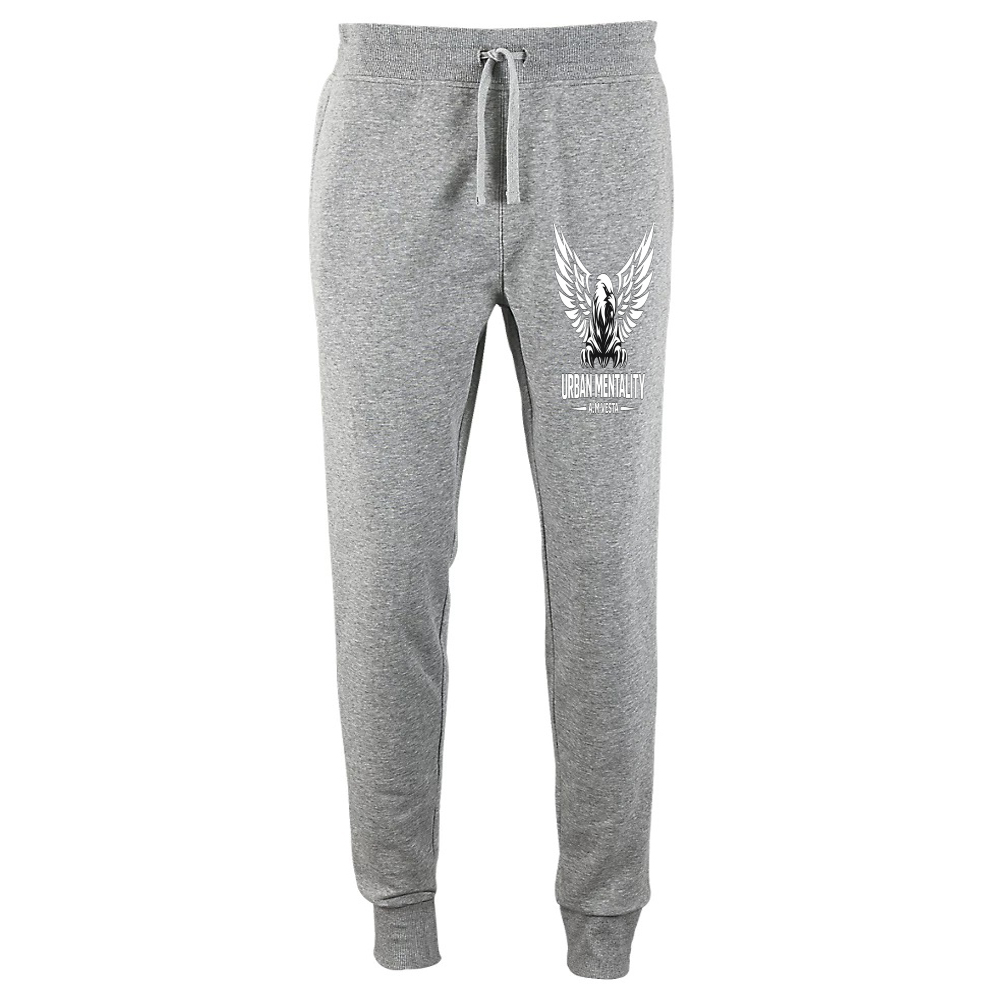 Pantalone Tuta Unisex Urban Mentality Slim Fit - 3 Colori - Design Esclusivo A.M Vesta | Streetwear Premium | A.M Vesta | heathergrey
