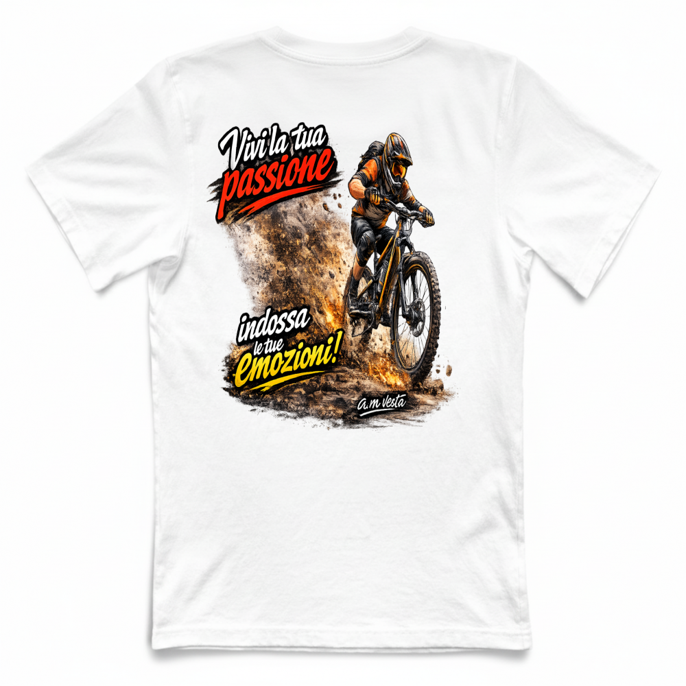 T-Shirt Unisex vivi la tua passione in bici design a.m vesta | Streetwear Premium | A.M Vesta |