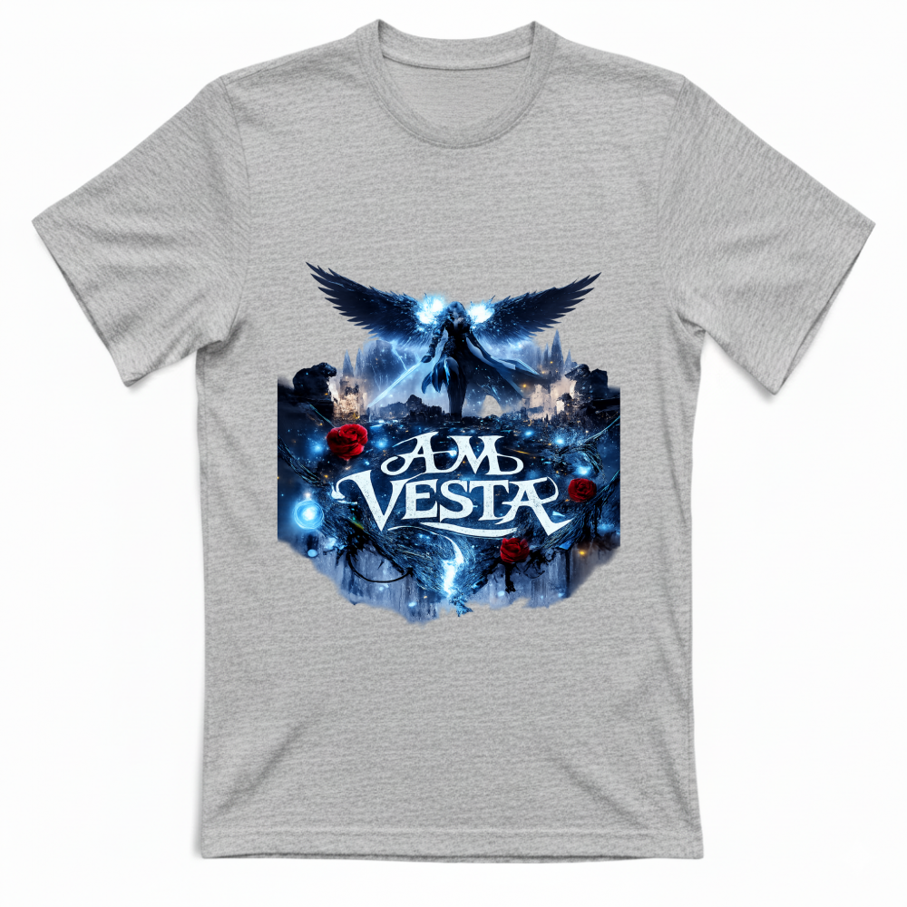 T-Shirt Unisex Angelo tra le Rose - Design Esclusivo A.M Vesta | Streetwear Premium | A.M Vesta | greymarble