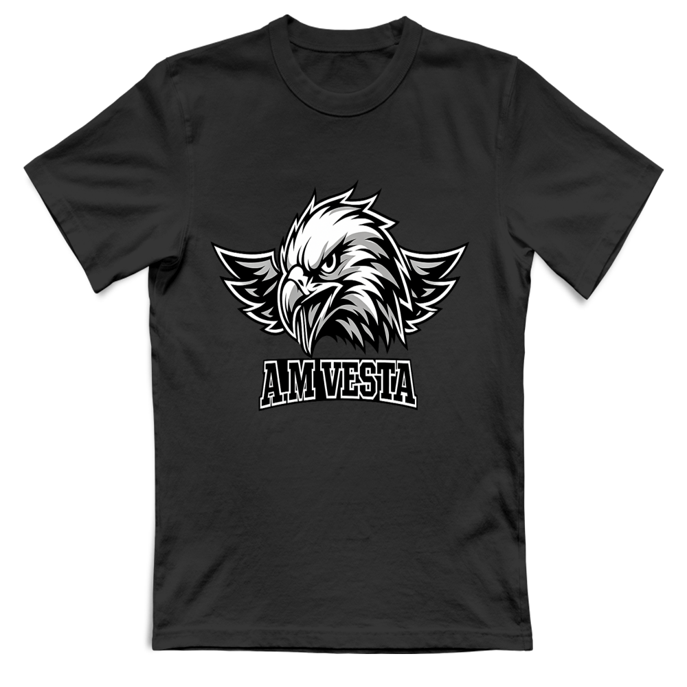 T-Shirt Unisex Logo A.M Vesta - Taglie Forti 3XL 4XL - 6 Colori - Design Esclusivo | Streetwear Premium | A.M Vesta | black