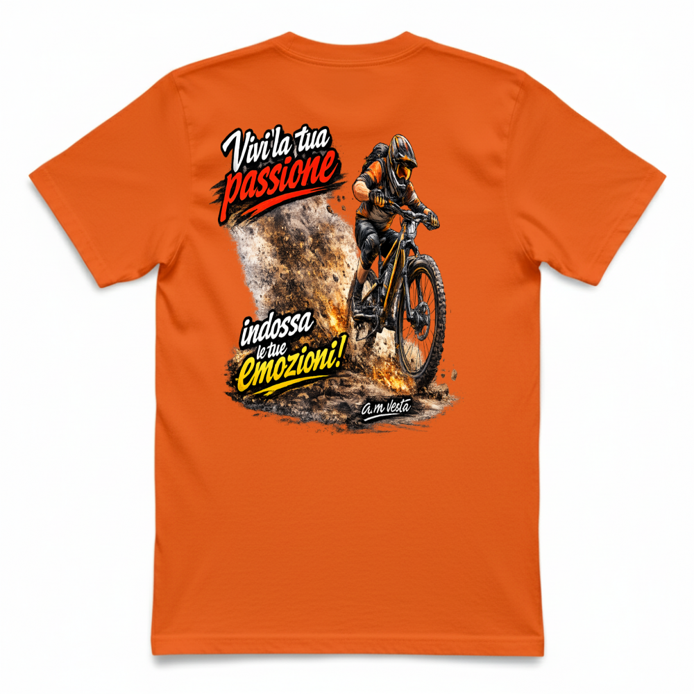 T-Shirt Unisex vivi la tua passione in bici design a.m vesta | Streetwear Premium | A.M Vesta |