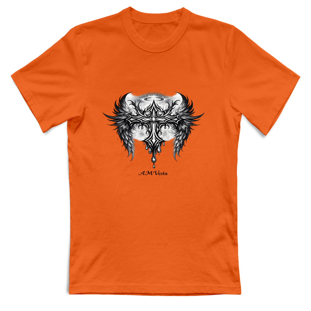 T-Shirt Unisex Angeli - Design Esclusivo A.M Vesta | Streetwear Premium | A.M Vesta | neonorange