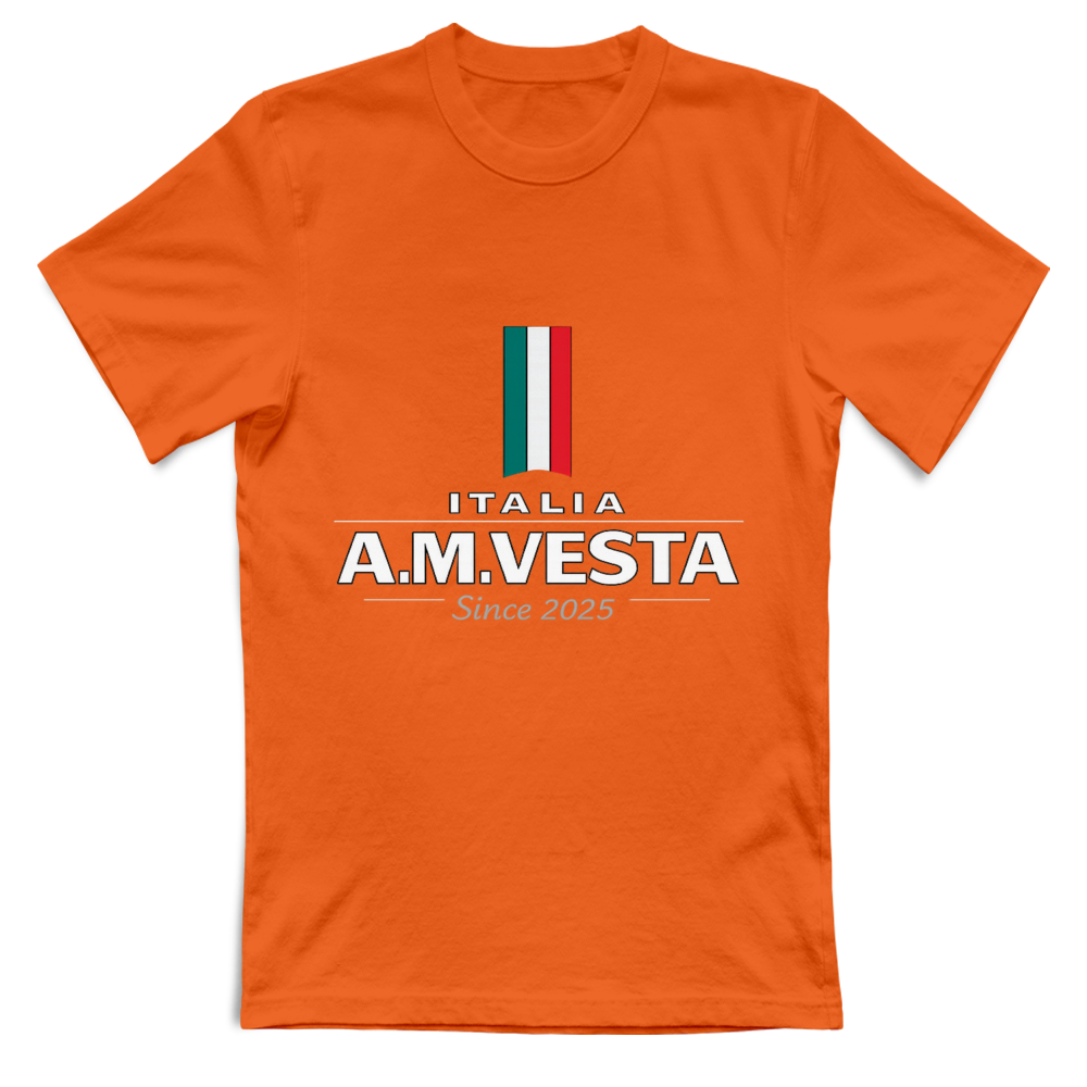 T-Shirt Unisex Italia - Design Esclusivo A.M Vesta | Streetwear Premium | A.M Vesta | neonorange