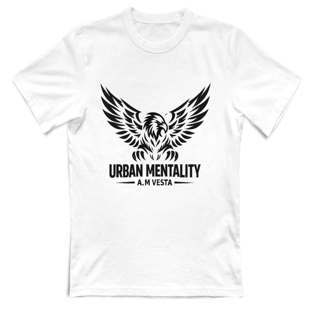 T-Shirt Unisex Urban Mentality - Design Esclusivo A.M Vesta | Streetwear Premium | A.M Vesta | white