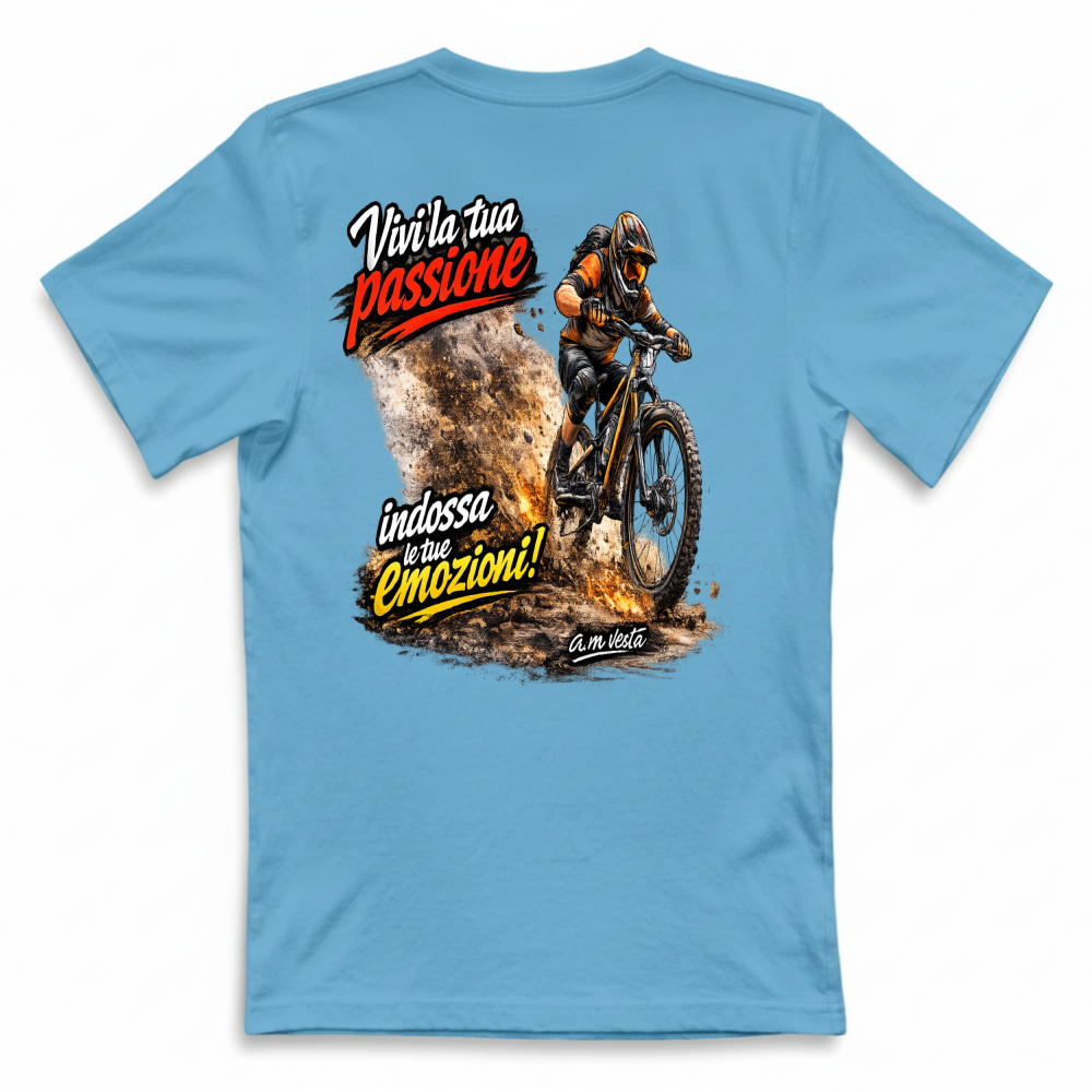 T-Shirt Unisex vivi la tua passione in bici design a.m vesta | Streetwear Premium | A.M Vesta |