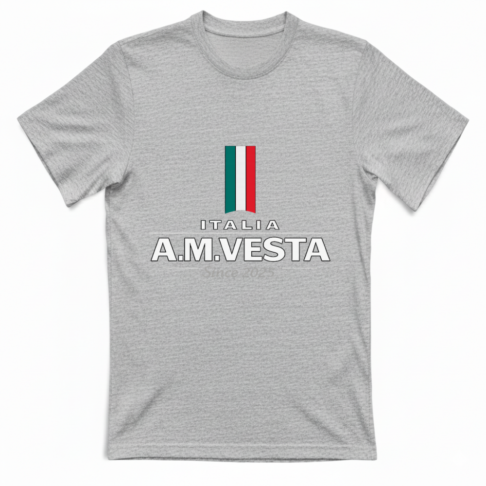 T-Shirt Unisex Italia - Design Esclusivo A.M Vesta | Streetwear Premium | A.M Vesta | greymarble