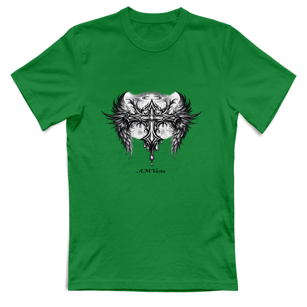 T-Shirt Unisex Angeli - Design Esclusivo A.M Vesta | Streetwear Premium | A.M Vesta | kellygreen