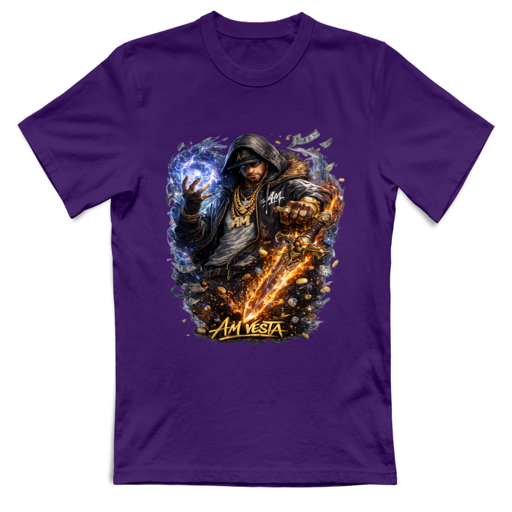 T-Shirt Unisex design “A.M. Vesta – Street Warrior Fire & Ice. | Streetwear Premium | A.M Vesta | deepberry