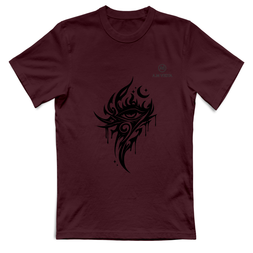 T-Shirt Unisex Tribale - Design Esclusivo A.M Vesta | Streetwear Premium | A.M Vesta | bordeaux