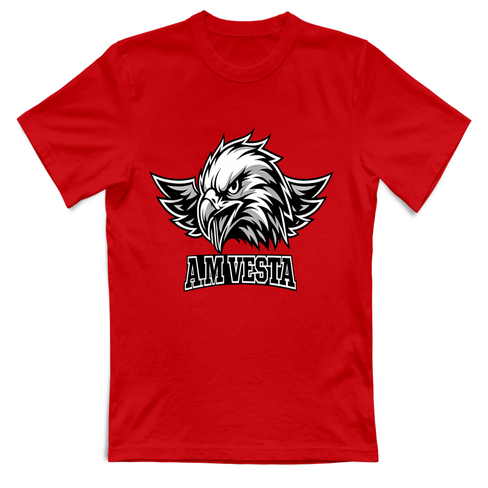 T-Shirt Unisex Logo A.M Vesta - Taglie Forti 3XL 4XL - 6 Colori - Design Esclusivo | Streetwear Premium | A.M Vesta | red