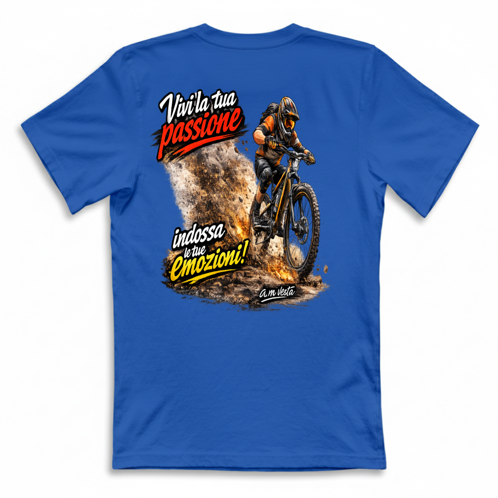 T-Shirt Unisex vivi la tua passione in bici design a.m vesta | Streetwear Premium | A.M Vesta |