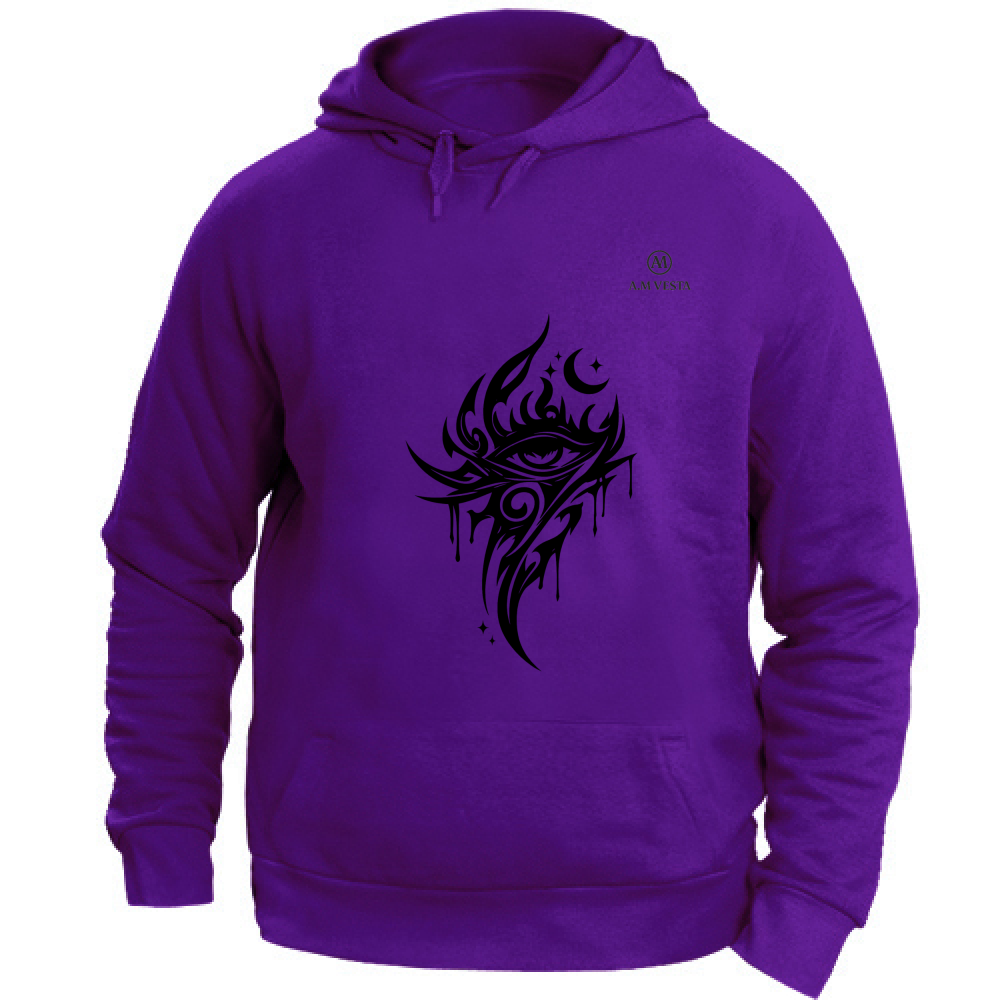 Felpa Unisex con Cappuccio Tribal - Design Esclusivo A.M Vesta. | Streetwear Premium | A.M Vesta | deepberry