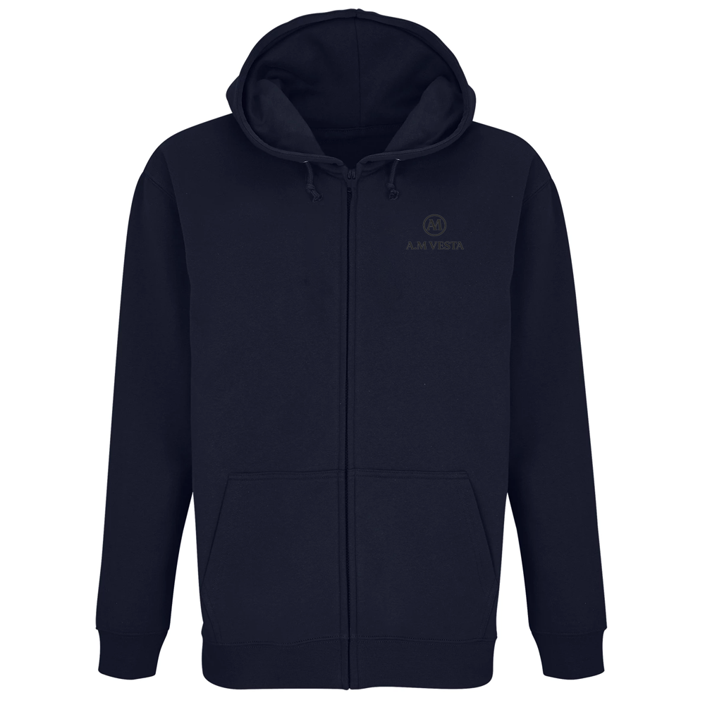 Felpa Premium con Cappuccio e Zip Unisex - A.M Vesta. | Streetwear Premium | A.M Vesta | navy