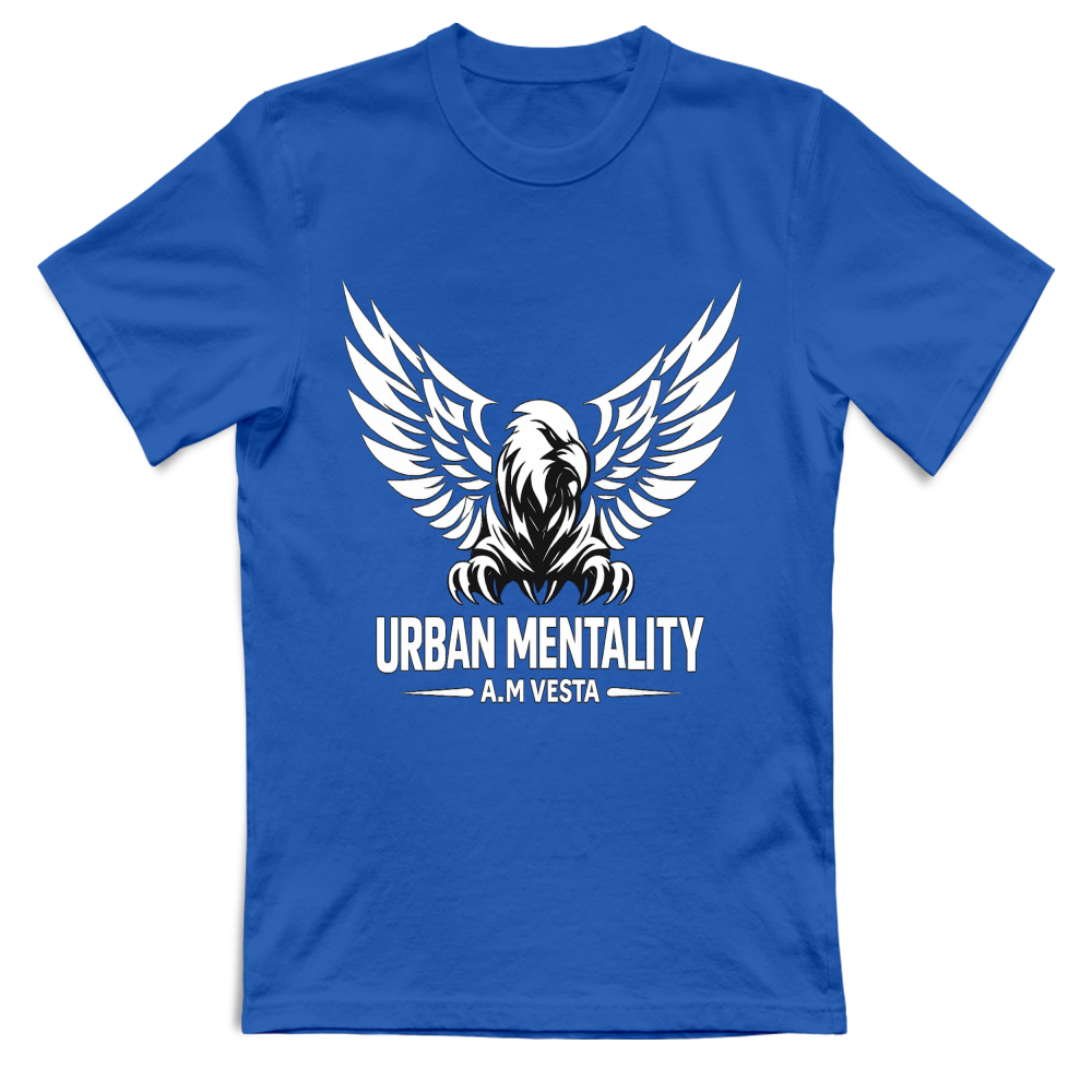 T-Shirt Unisex Urban Mentality Taglie Forti - 5 Colori - Design Esclusivo A.M Vesta | Streetwear Premium | A.M Vesta | blueroyal