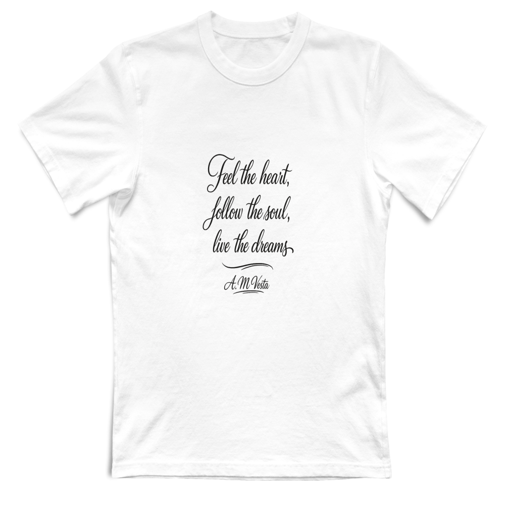 T-Shirt Unisex Senti il Cuore - Design Esclusivo A.M Vesta | Streetwear Premium | A.M Vesta | white