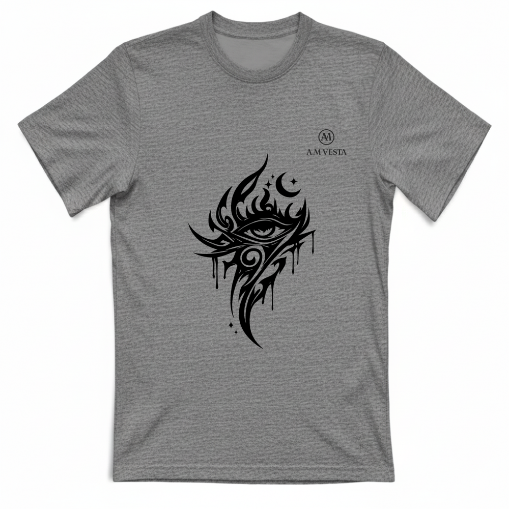 T-Shirt Unisex Tribale - Design Esclusivo A.M Vesta | Streetwear Premium | A.M Vesta | heathergrey