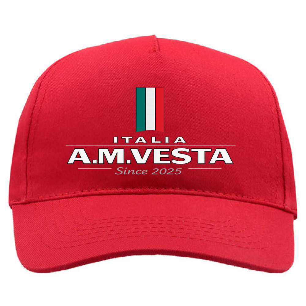 Baseball Cap Premium Italia - Design Esclusivo A.M Vesta | Streetwear Premium | A.M Vesta | red T.U.