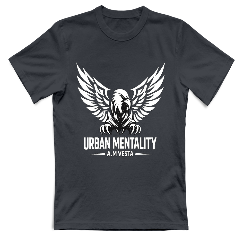 T-Shirt Unisex Urban Mentality Taglie Forti - 5 Colori - Design Esclusivo A.M Vesta | Streetwear Premium | A.M Vesta | darkgrey