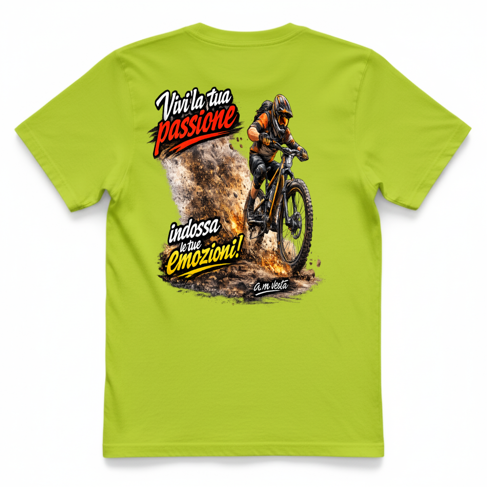 T-Shirt Unisex vivi la tua passione in bici design a.m vesta | Streetwear Premium | A.M Vesta |