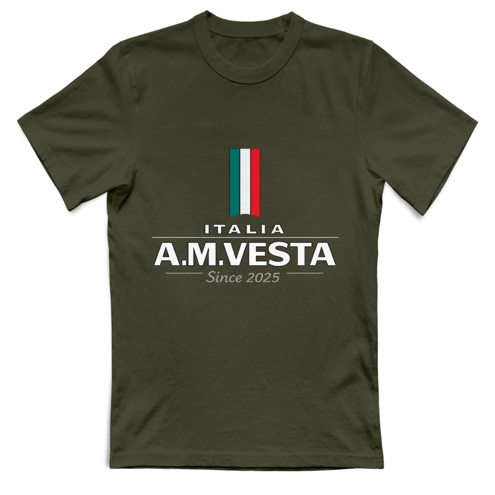 T-Shirt Unisex Italia - Design Esclusivo A.M Vesta | Streetwear Premium | A.M Vesta | militarygreen