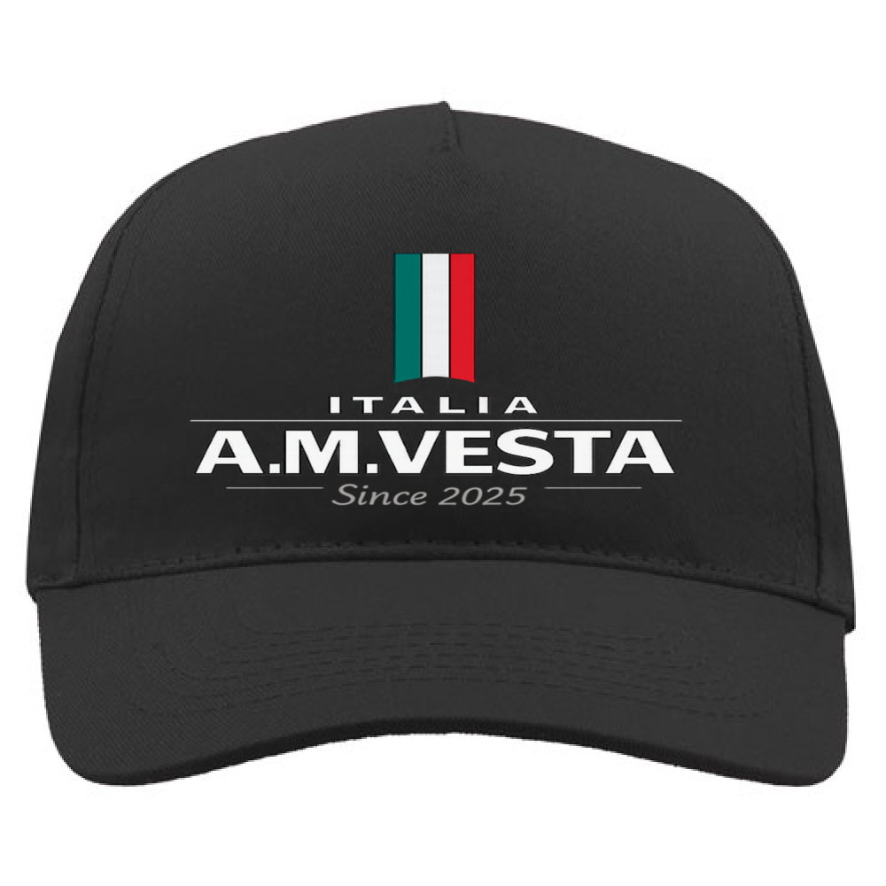 Baseball Cap Premium Italia - Design Esclusivo A.M Vesta | Streetwear Premium | A.M Vesta | black T.U.