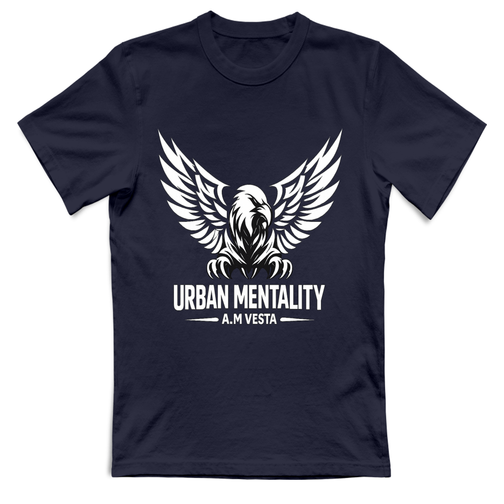 T-Shirt Unisex Urban Mentality Taglie Forti - 5 Colori - Design Esclusivo A.M Vesta | Streetwear Premium | A.M Vesta | navy