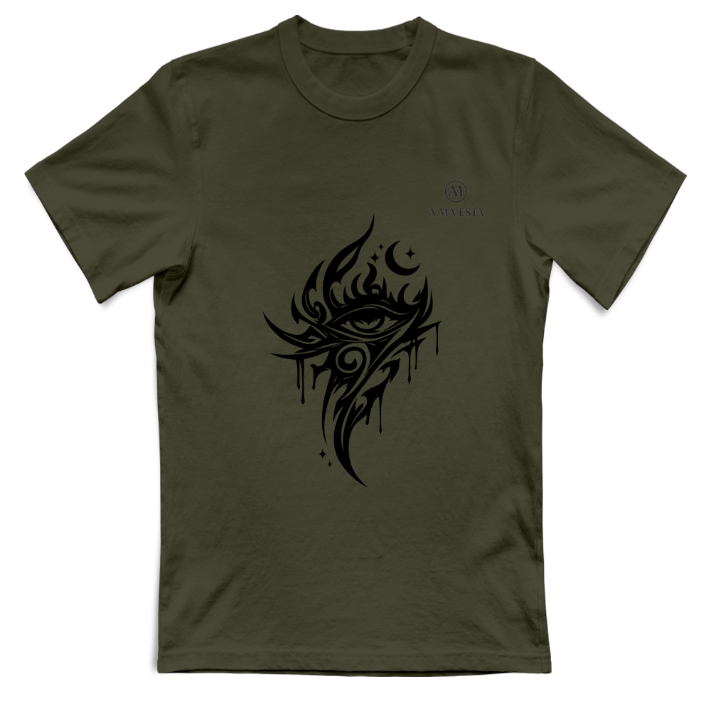 T-Shirt Unisex Tribale - Design Esclusivo A.M Vesta | Streetwear Premium | A.M Vesta | militarygreen